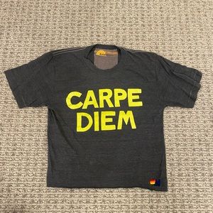 Aviator Nation Cropped Carpe Diem T-Shirt